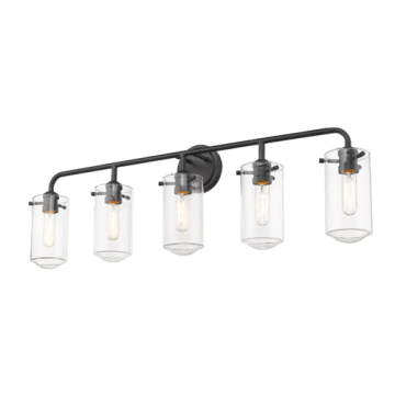 Z-Lite Delaney 5-Light Vanity - 120V - Matte Black