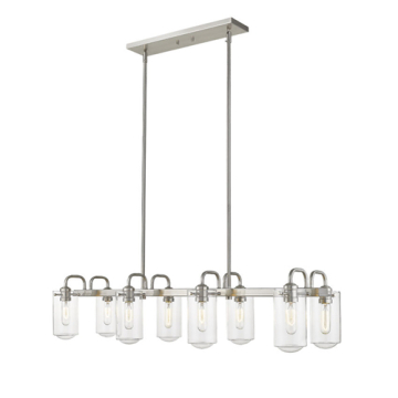 Z-Lite Delaney 8-Light Linear Chandelier - 120V - Brushed Nickel
