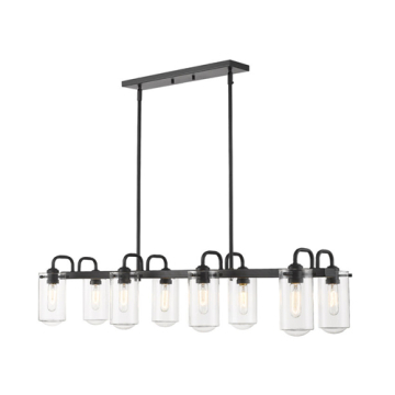 Z-Lite Delaney 8-Light Linear Chandelier - 120V - Matte Black