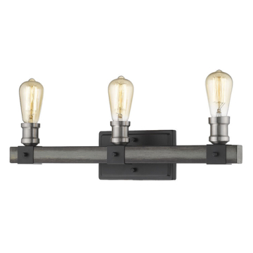 Z-Lite Kirkland 3-Light Vanity - 120V - Ashen Barnboard