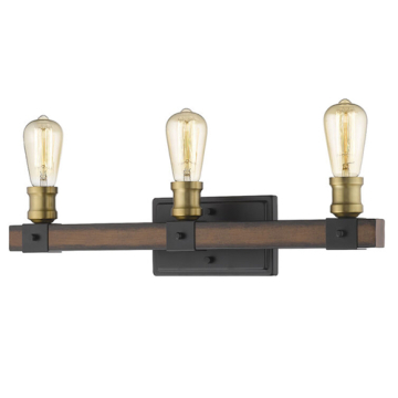 Z-Lite Kirkland 3-Light Vanity - 120V - Rustic Mahogany