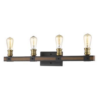 Z-Lite Kirkland 4-Light Vanity - 120V - Rustic Mahogany