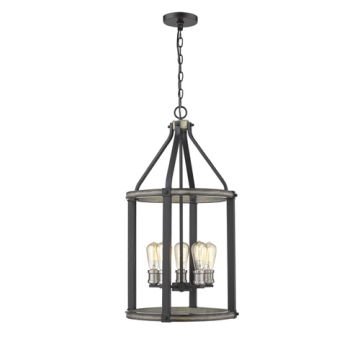 Z-Lite Kirkland 5-Light Chandelier - 120V - Ashen Barnboard