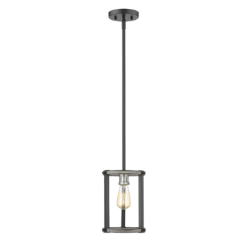 Z-Lite Kirkland 1-Light Pendant - 120V - Ashen Barnboard