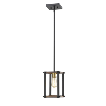 Z-Lite Kirkland 1-Light Pendant - 120V - Rustic Mahogany