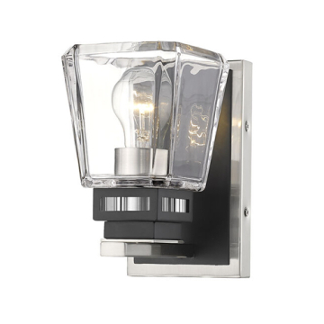 Z-Lite Jackson 1-Light Wall Sconce - 120V - Brushed Nickel / Matte Black