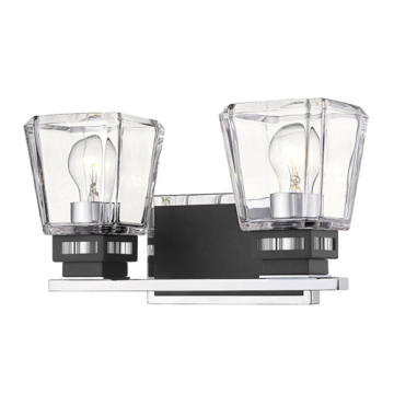 Z-Lite Jackson 2-Light Vanity - 120V - Chrome / Matte Black