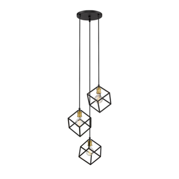 Z-Lite Vertical 3-Light Chandelier - 120V - Bronze / Olde Brass
