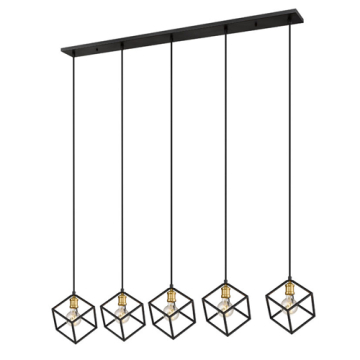 Z-Lite Vertical 5-Light Linear Chandelier - 120V - Bronze / Olde Brass