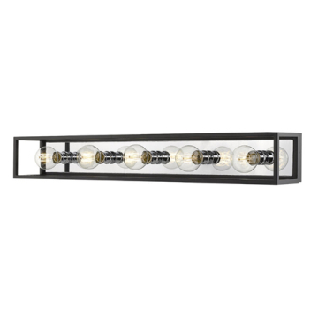 Z-Lite Kube 5-Light Vanity - 120V - Matte Black / Chrome