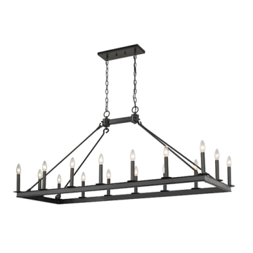 Z-Lite Barclay 16-Light Linear Chandelier - 120V - Matte Black