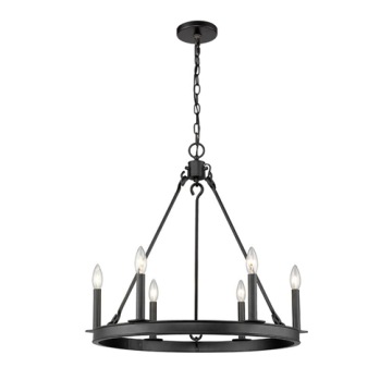 Z-Lite Barclay 6-Light Chandelier - 120V - Matte Black