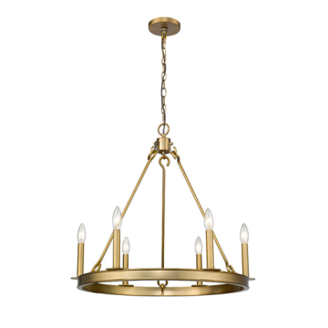 Z-Lite Barclay 6-Light Chandelier - 120V - Olde Brass