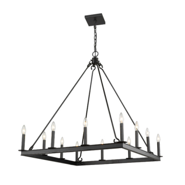Z-Lite Barclay 12-Light Chandelier - 120V - Matte Black