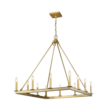 Z-Lite Barclay 12-Light Chandelier - 120V - Olde Brass