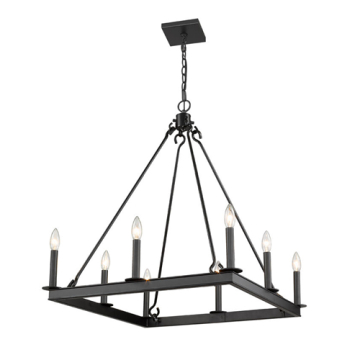 Z-Lite Barclay 8-Light Chandelier - 120V - Matte Black
