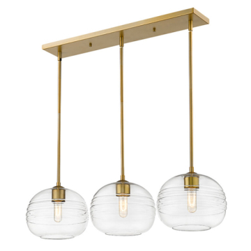 Z-Lite Harmony 3-Light Linear Chandelier - 120V - Olde Brass