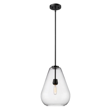 Z-Lite Ayra 12" 1-Light Pendant - 120V - Matte Black