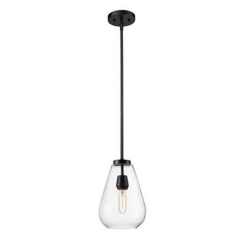 Z-Lite Ayra 8" 1-Light Pendant - 120V - Matte Black