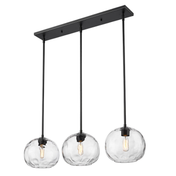 Z-Lite Chloe 3-Light Linear Chandelier - 120V - Matte Black