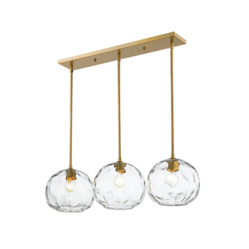 Z-Lite Chloe 3-Light Linear Chandelier - 120V - Olde Brass