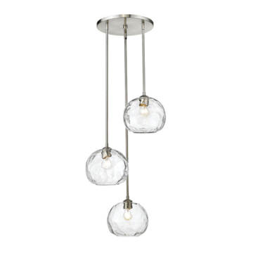 Z-Lite Chloe 3-Light Chandelier - 120V - Brushed Nickel