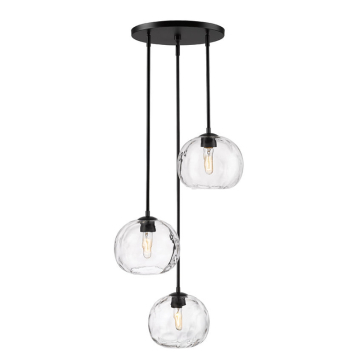 Z-Lite Chloe 3-Light Chandelier - 120V - Matte Black