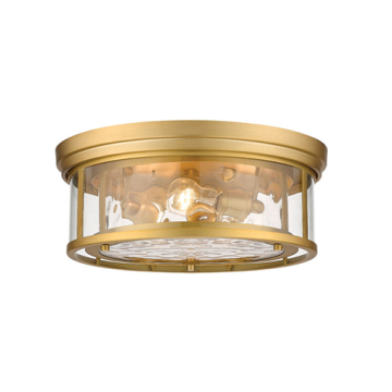 Z-Lite Clarion 3-Light Flush Mount - 120V - Olde Brass