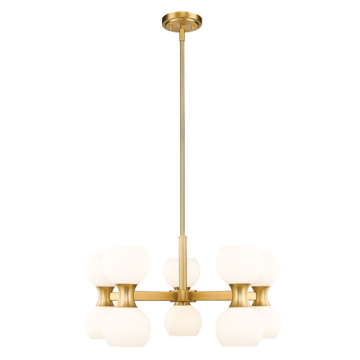 Z-Lite Artemis 10-Light Chandelier - 120V - Modern Gold