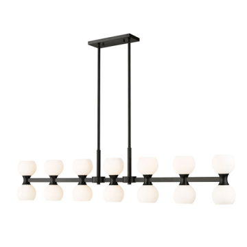 Z-Lite Artemis 14-Light Linear Chandelier - 120V - Matte Black