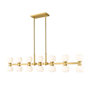 Z-Lite Artemis 14-Light Linear Chandelier - 120V - Modern Gold