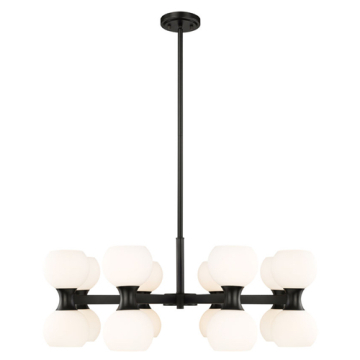 Z-Lite Artemis 16-Light Chandelier - 120V - Matte Black
