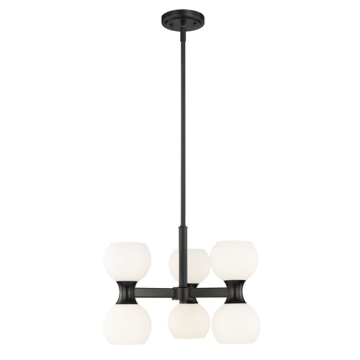 Z-Lite Artemis 6-Light Chandelier - 120V - Matte Black