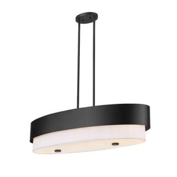 Z-Lite Counterpoint 42" 5-Light Linear Chandelier - 120V - Matte Black