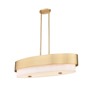 Z-Lite Counterpoint 42" 5-Light Linear Chandelier - 120V - Modern Gold