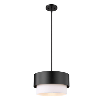 Z-Lite Counterpoint 12" 1-Light Pendant - 120V - Matte Black