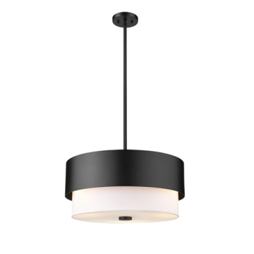 Z-Lite Counterpoint 18" 3-Light Pendant - 120V - Matte Black