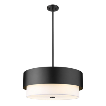 Z-Lite Counterpoint 24" 5-Light Chandelier - 120V - Matte Black