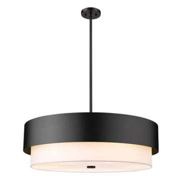 Z-Lite Counterpoint 32" 6-Light Chandelier - 120V - Matte Black