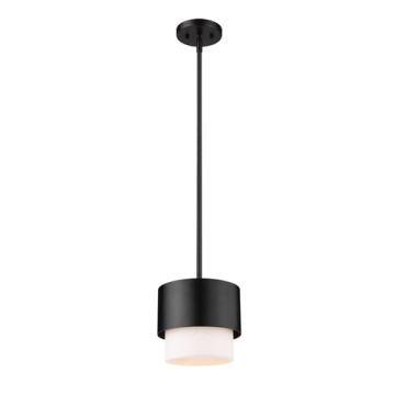 Z-Lite Counterpoint 7" 1-Light Pendant - 120V - Matte Black