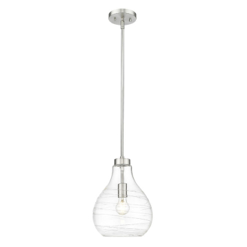 Z-Lite Bon Air 10" 1-Light Pendant - 120V - Brushed Nickel