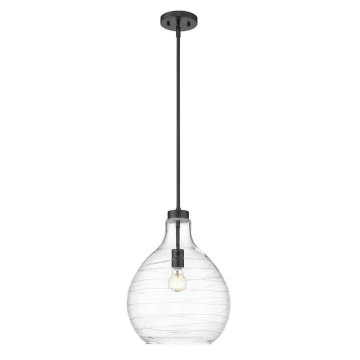 Z-Lite Bon Air 13" 1-Light Pendant - 120V - Matte Black