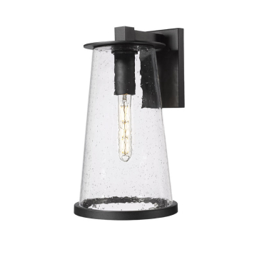 Z-Lite Bar Harbor 1-Light Large Outdoor Wall Sconce - 120V - Sand Black