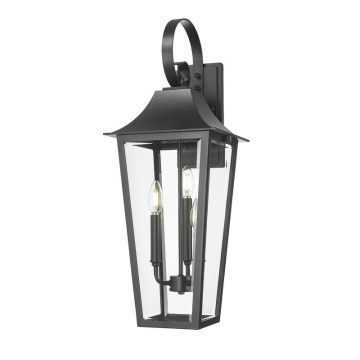 Z-Lite Gannon 3-Light Large Outdoor Wall Sconce - 120V - Black