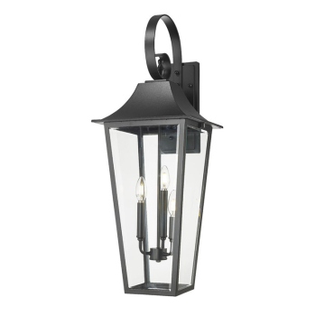 Z-Lite Gannon 3-Light XL Outdoor Wall Sconce - 120V - Black