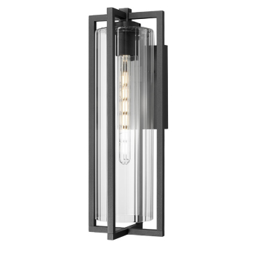 Z-Lite Aura 1-Light Large Outdoor Wall Sconce - 120V - Black