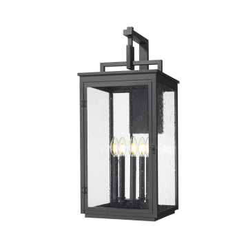 Z-Lite Hartwell 5-Light Outdoor Wall Light - 120V - Sand Black / Clear Seedy