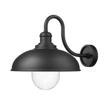 Z-Lite RLM 1-Light Outdoor Wall Light - 120V - Sand Black / Clear