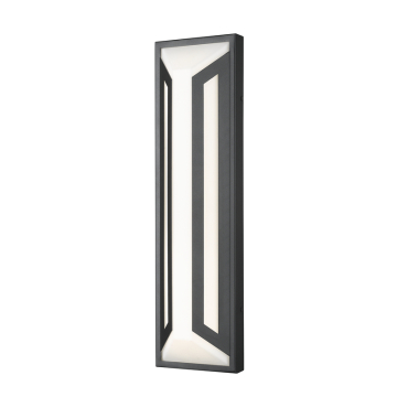 Z-Lite Banff LED 2-Light Outdoor Wall Light - 15W - CCT Selectable - 1,100 Lumens - 120V - Sand Black / Opal Etched