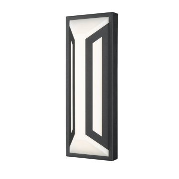 Z-Lite Banff LED 2-Light Outdoor Wall Light - 12W - CCT Selectable - 850 Lumens - 120V - Sand Black / Opal Etched